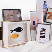 铂赞轻奢婚纱相框摆台6寸7寸8寸10 A4简约画框挂墙营业执照框