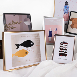 铂赞轻奢婚纱相框摆台6寸7寸8寸10 A4简约画框挂墙营业执照框