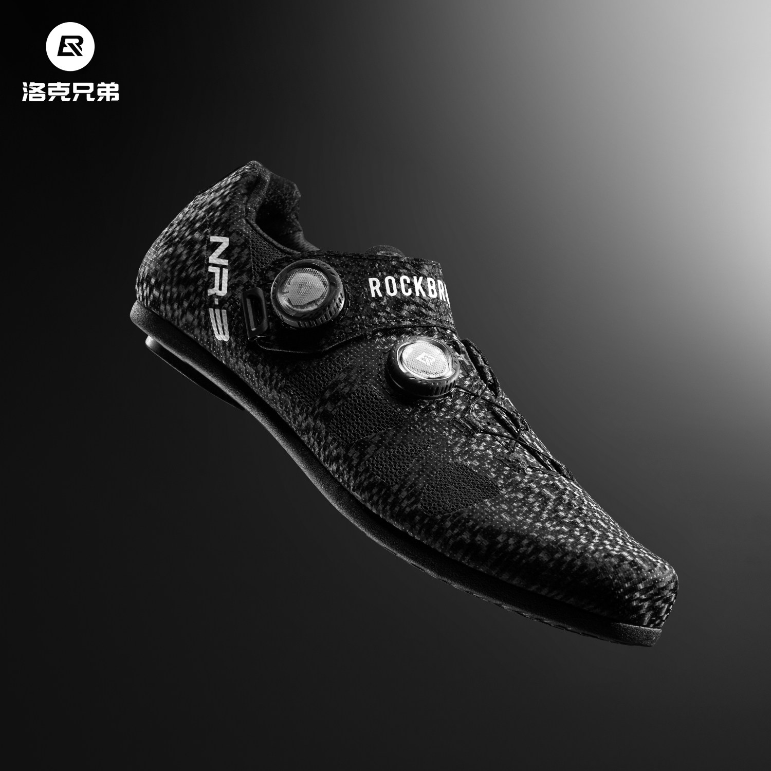 洛克兄弟非锁鞋助力骑行鞋旋钮男女山地公路自行车单车硬底运动鞋
