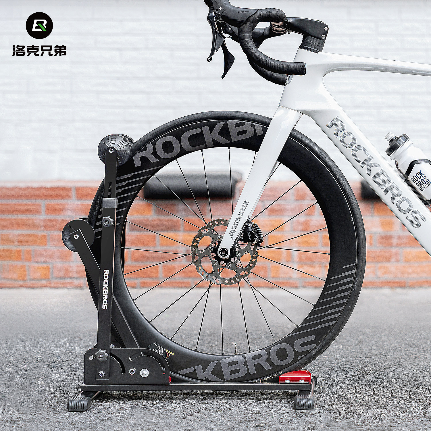 洛克兄弟双杆停车架山地公路车折叠车脚撑自行车支撑架家用展示架