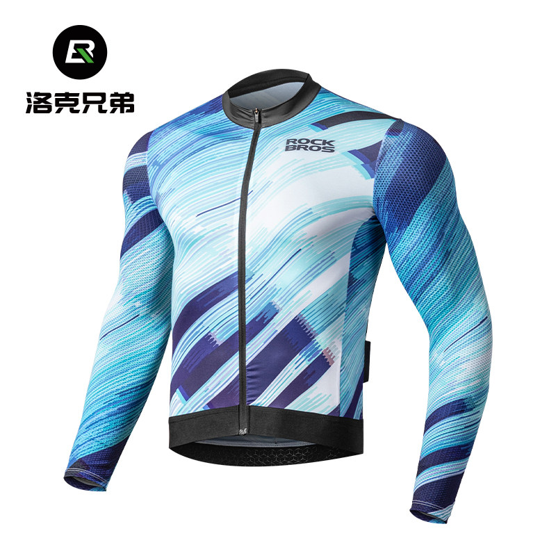 洛克兄弟长袖骑行服自行车春夏季透气排汗外套川藏骑行联名款男款