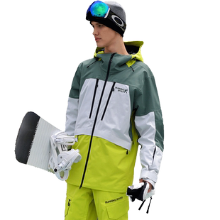 RUNNING RIVER奔流男士短款单板拼接滑雪服上衣外套保暖防风3417