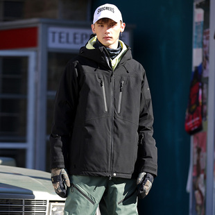 RUNNINGRIVER奔流户外单板双板防水透气男式纯色滑雪服上衣N7435N