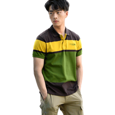 奔流户外运动情侣款翻领polot恤