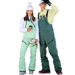 RUNNING RIVER奔流男女户外防风保暖单双板背带围兜滑雪裤1501