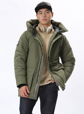 RUNNING RIVER奔流户外男式防风保暖中长款鹅款加厚派克棉服2168