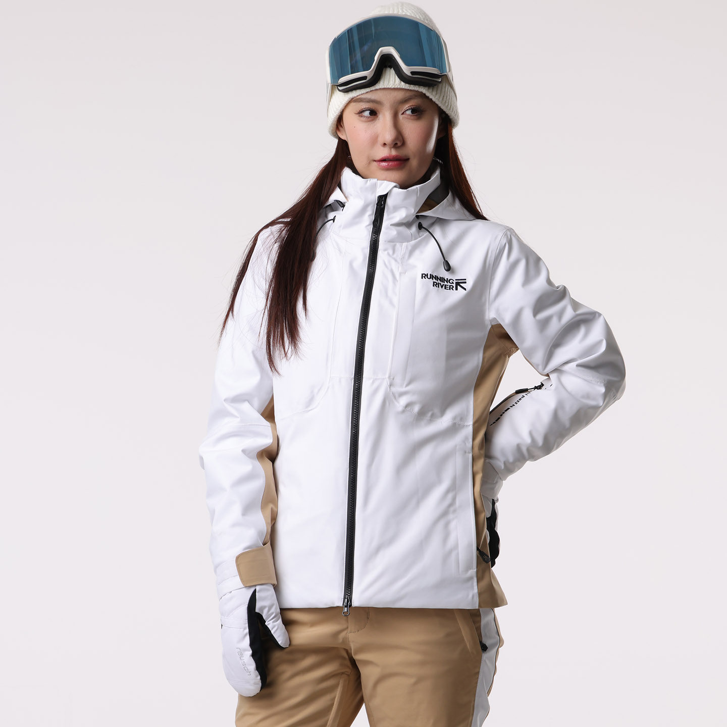 RUNNINGRIVER女连帽防水滑雪服