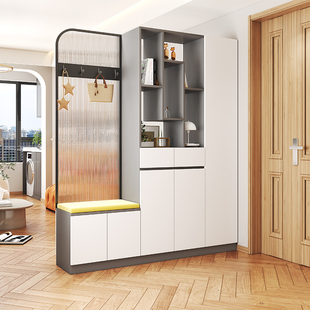 入户玄关柜客厅屏风隔断客厅简约轻奢正对门口遮挡玻璃铁艺隔断柜