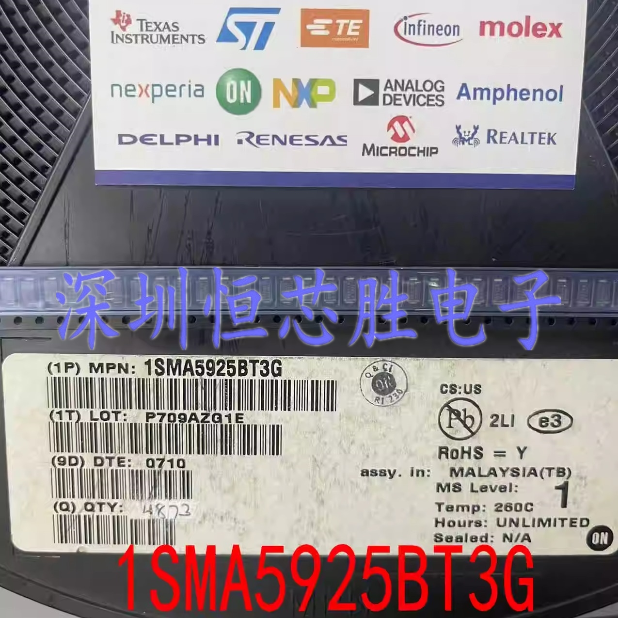 1SMA5925BT3G 贴片稳压二极管 1.5W/10V 丝印 825B SMA DO-214AC