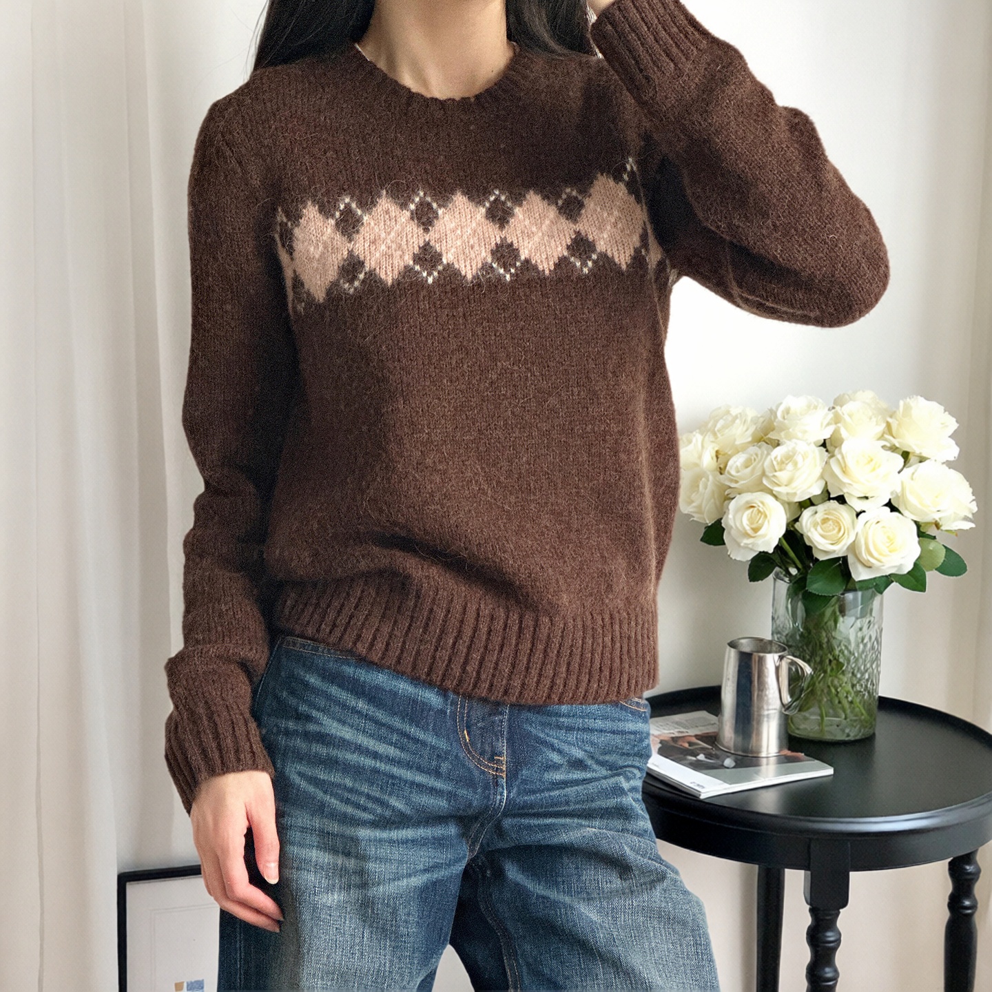 【正确版】at同款羊毛混纺毛衣