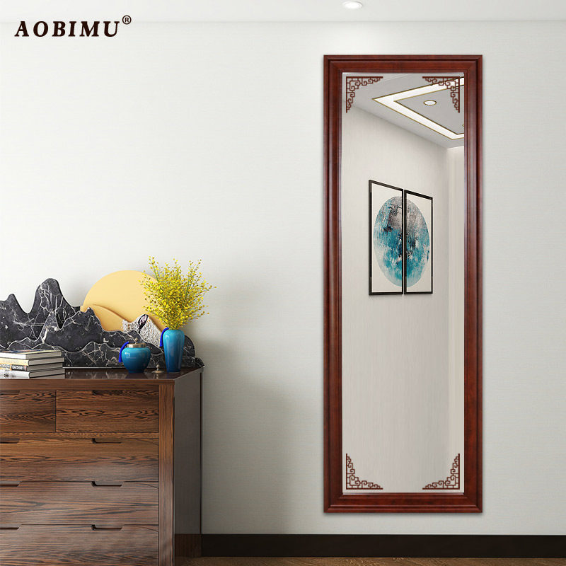 新中式镜花穿衣镜实木家用壁挂全身镜卧室少女换衣镜子装饰镜玄关|ruв категории жилой мебели, зеркало класса, трюмо - от Buy2taobao.com для оказания профессиональной услуги покупки агента Taobao