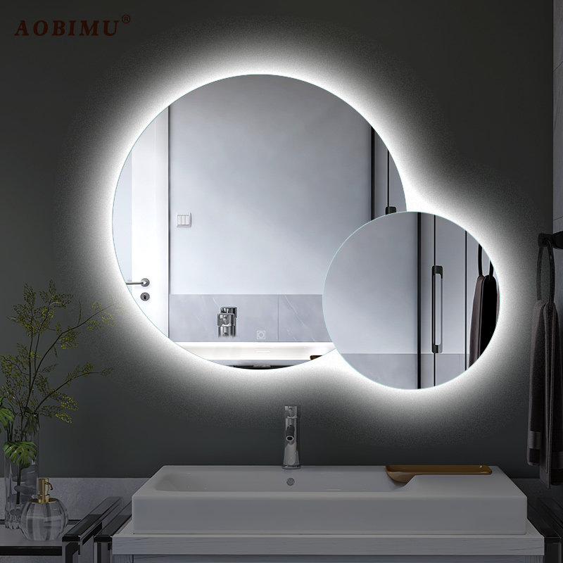 防雾梳妆镜子智能浴室镜大小圆子母镜led带灯壁挂镜子卫生间贴墙,家装主材,浴室镜,淘宝优惠券,粉丝福利购,淘宝优惠卷