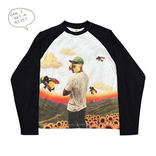 【原创】RAINMAKE | “Flower boy” tyler专辑 复古插肩长袖T恤