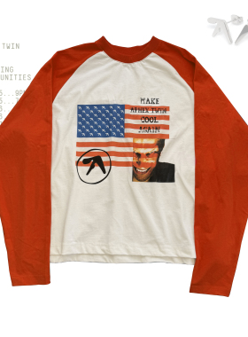 【原创】RAINMAKE | “APHEX TWIN” 恶搞 复古插肩长袖T恤