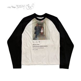 【原创】RAINMAKE | “KIMYE” KANYE 插肩长袖T恤 复古VIBE ins