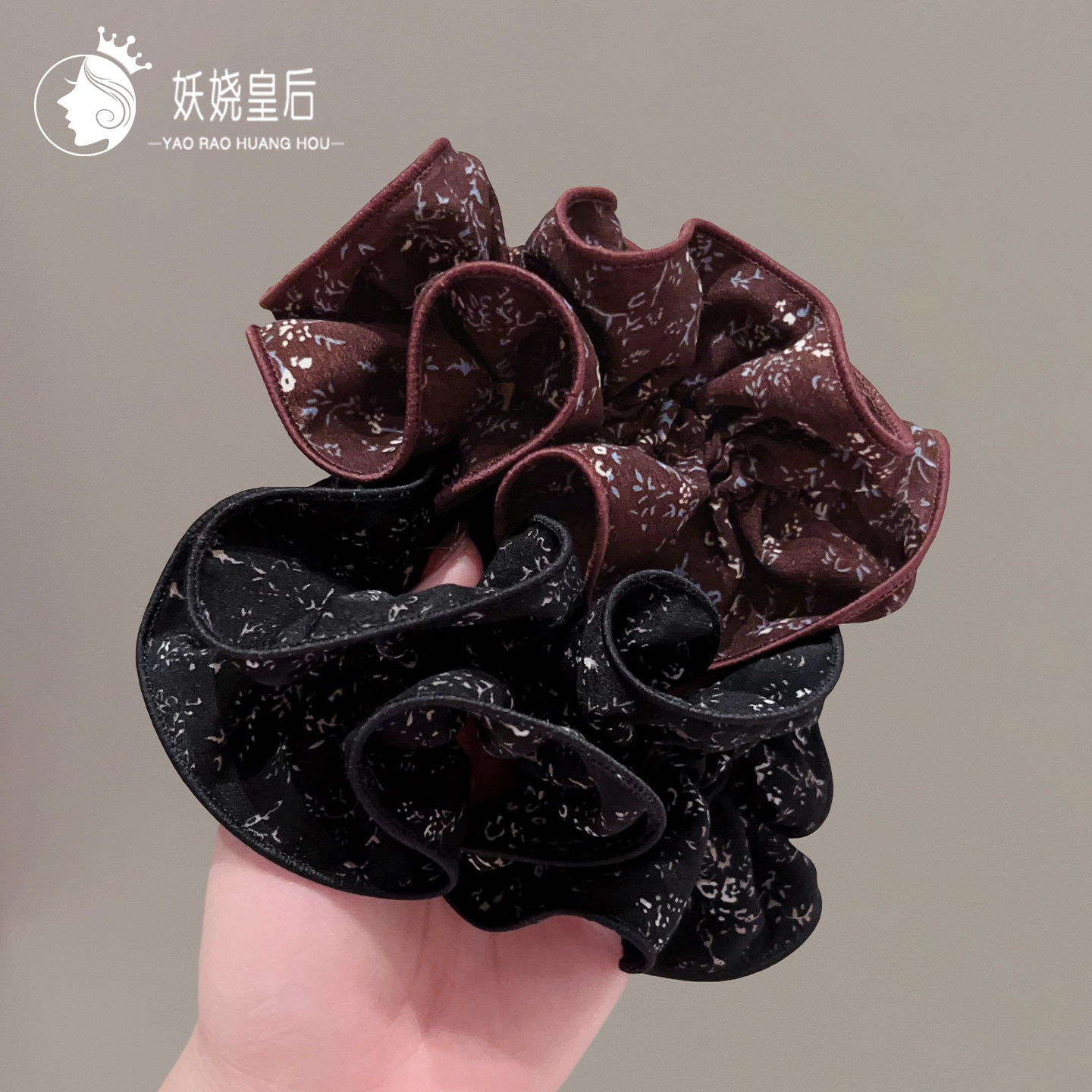 韩系复古碎花褶皱小肠发圈女高级感百搭头绳洋气丸子头皮筋发饰,饰品/流行首饰/时尚饰品新,发饰,淘宝优惠券,粉丝福利购,淘宝优惠卷