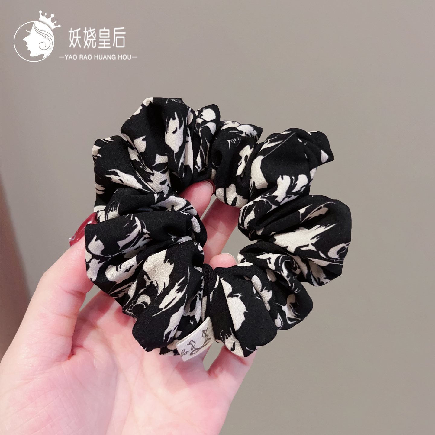 法式新款高品质夏季简约雪纺大肠发圈高弹力气质百搭大号头绳发饰