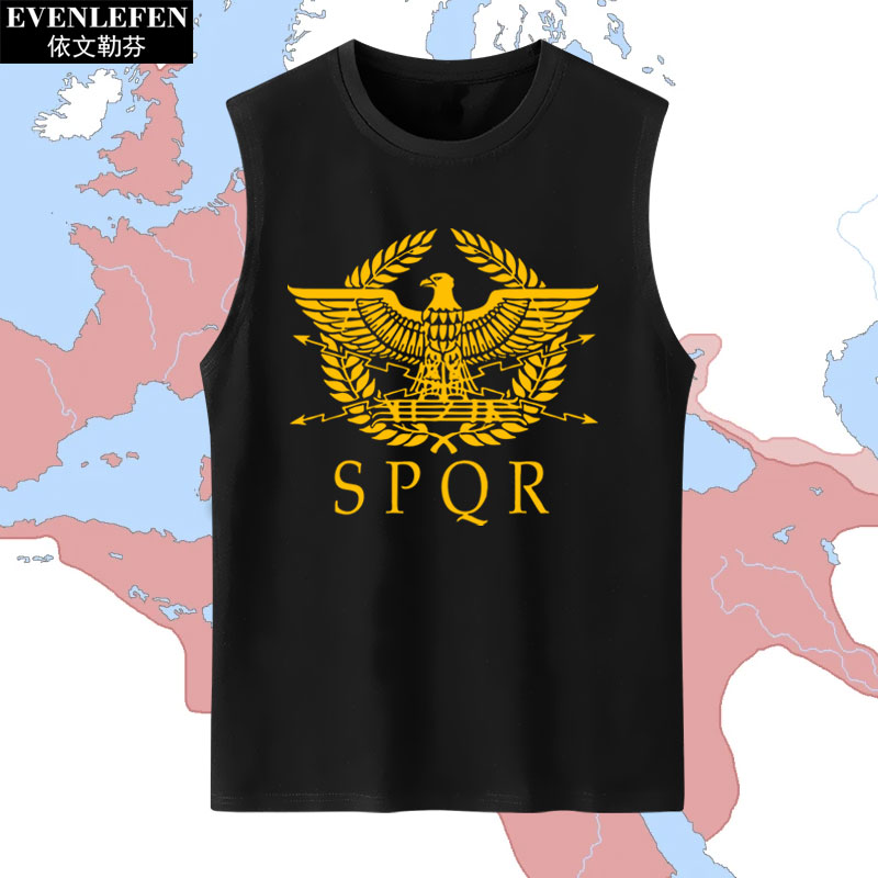 古罗马帝国共和国无袖T恤