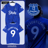 男女球迷半袖 T恤衫 埃弗顿队太妃糖足球衣服速干冰丝短袖 25赛季