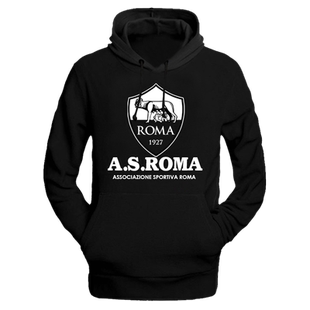 罗马队足球迷服托蒂周边加绒连帽卫衣男女运动服球衣服外套带帽衫