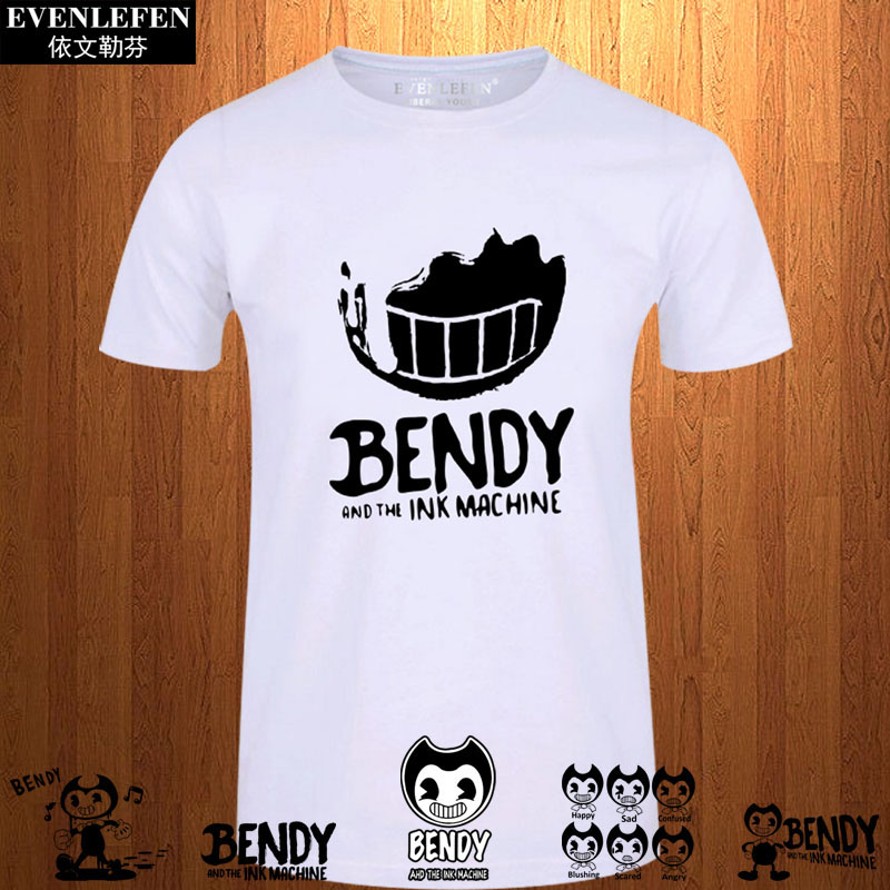 游戏班迪和印墨机与墨水机器短袖T恤衫男女学生全棉半截袖上衣服