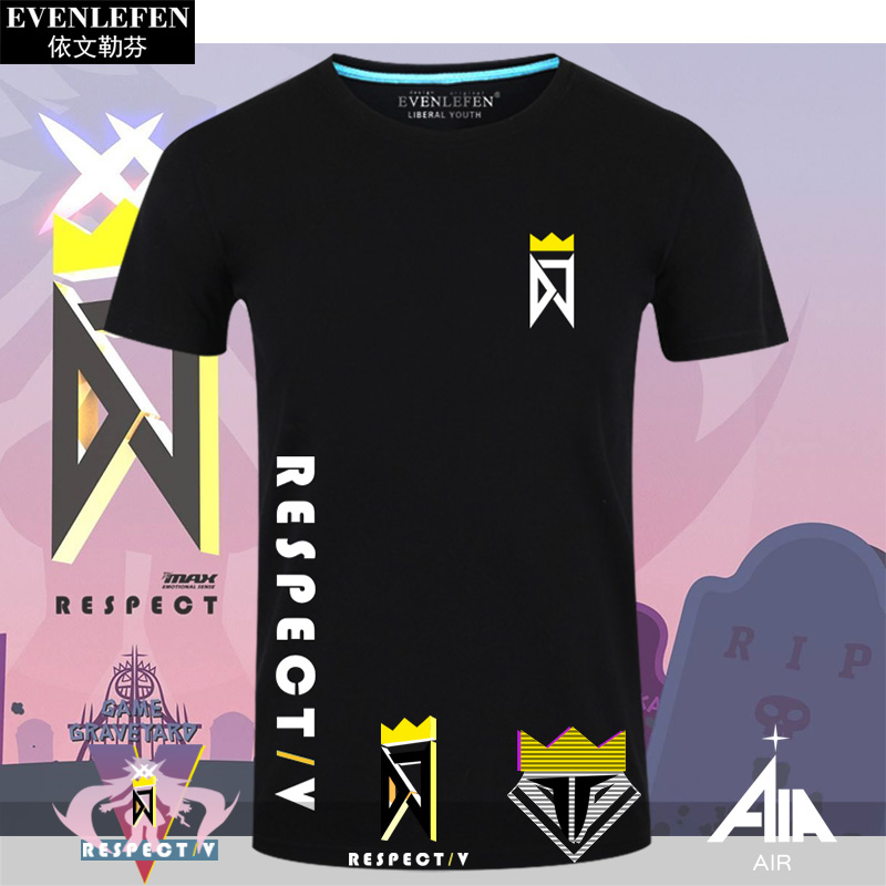 游戏周边致敬男女休闲短袖t恤衫