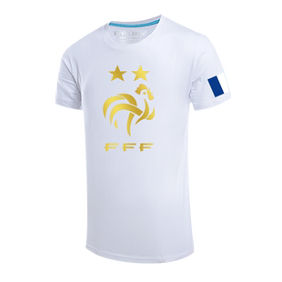 法国队服烫金短袖t恤男士足球迷服运动服球衣半袖格列兹曼博格巴