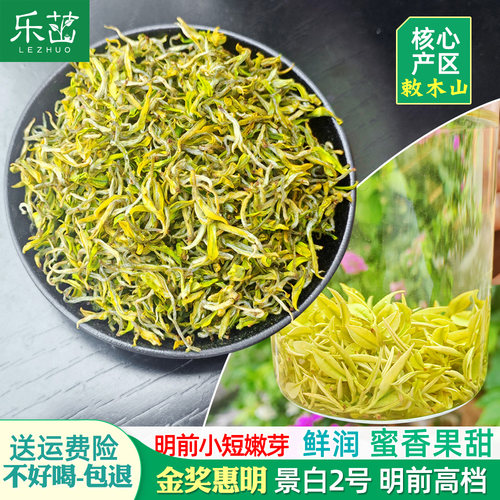 高档小芽小叶，直播便宜卖！白玉仙景白2号金奖惠明茶白化绿茶