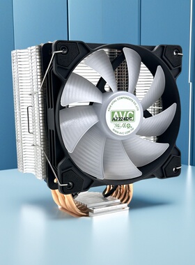AVC6铜管台式机E5电脑CPU散热器X99 2011 1700针12CM风扇1151风扇
