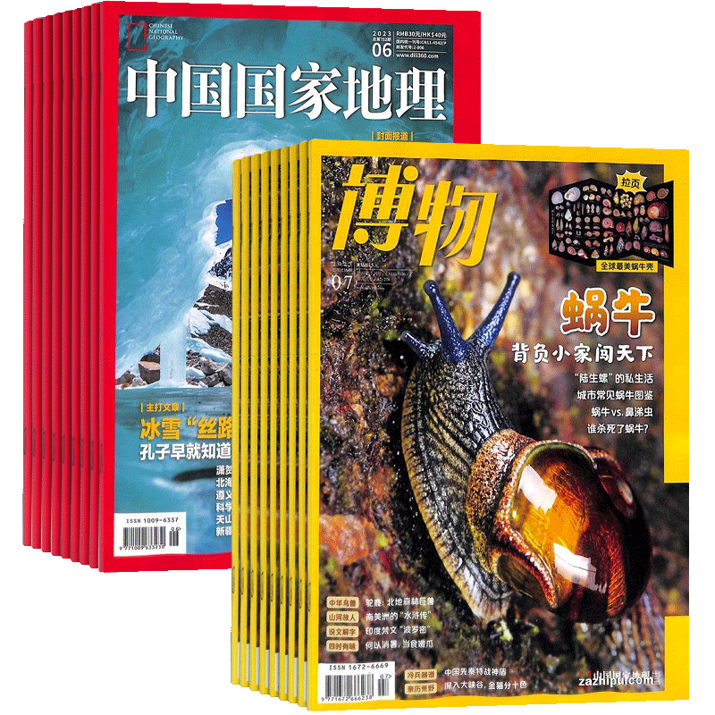 中国国家地理+博物杂志订阅 2026年1月起订1年共24期  8-40岁自然地理亲子共读组合旅游地理人文景观杂志订阅杂志铺
