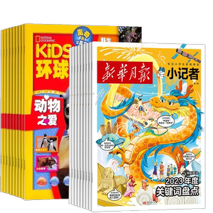环球少年地理(1年共12期)+新华月报小记者(1年共12期)组合订阅 杂志铺2026年1月起订 人文景观期刊科普百科全书课外阅读