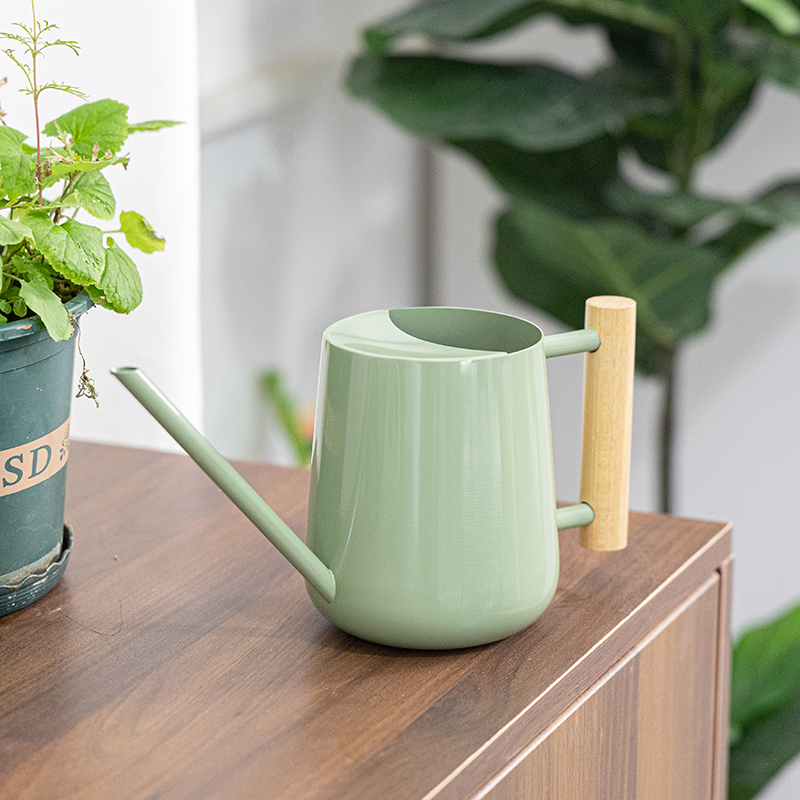 不锈钢长嘴浇水壶热销浇花洒水壶金属复古多肉淋花壶喷壶1000ML