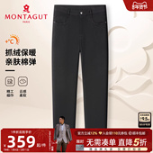 子加厚J 五袋 抓绒保暖 25冬装 经典 休闲裤 棉弹长裤 梦特娇男士 时尚