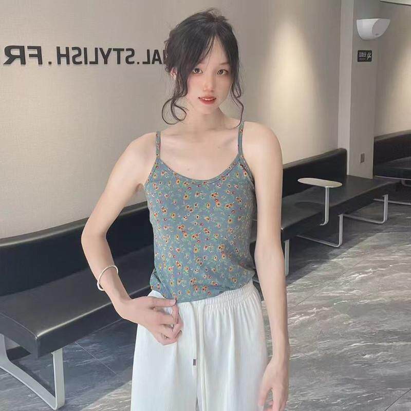 珈予碎花背心纯棉吊带新款女花色吊带花背心外穿薄款内搭夏季