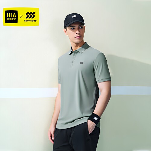HLA/海澜之家短袖凉感透气Polo
