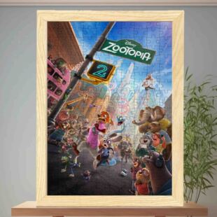 疯狂动物城2拼图木质1000片卡通动漫diy桌面手工儿童玩具摆件礼物