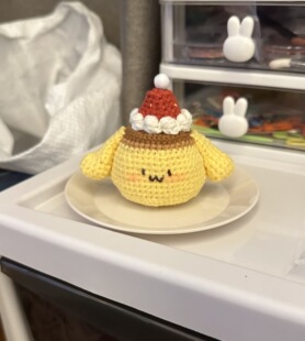 玉桂狗草莓蛋糕成品玩偶公仔毛线娃娃钩编织手工diy钩织材料包