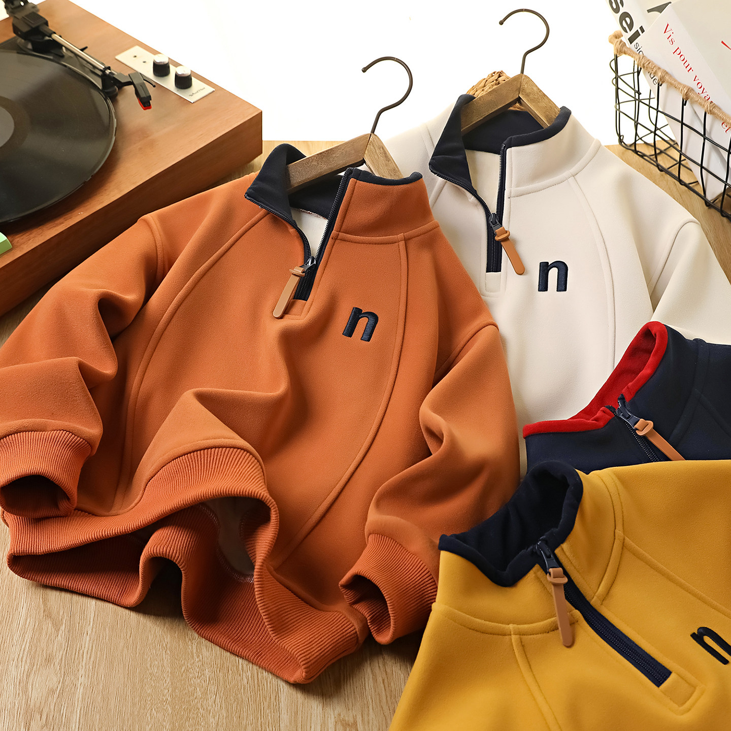 男童加绒卫衣2025新款帅气炸街一体绒中大儿童秋冬装加厚打底衫潮,童装/婴儿装/亲子装,卫衣/绒衫,淘宝优惠券,粉丝福利购,淘宝优惠卷