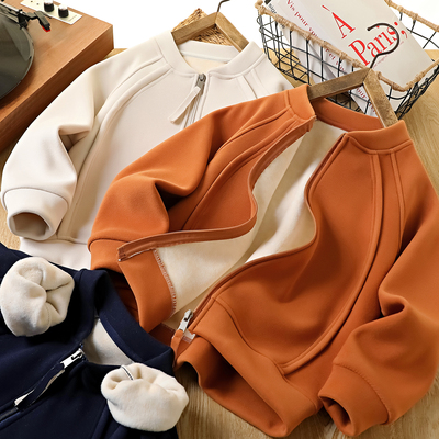 男童加绒炸街外套棒球服打底衫潮