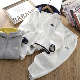 男童春装套装2026新款帅气时髦中大童春秋季运动服儿童卫衣卫裤潮