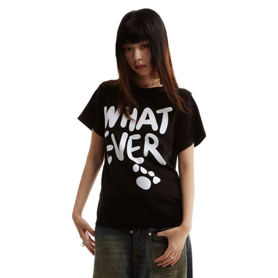 FUNKYFUNWHATEVER手绘字体短袖