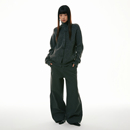 FUNKYFUN原创设计纯色立领纽扣开衫毛衣外套休闲慵懒针织外套男女