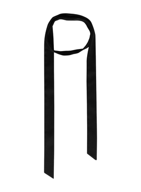 FUNKYFUN原创设计y2k细围巾男女百搭窄版长条飘带黑色领带颈饰潮