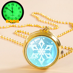 原神风之眼旋转怀表项链表定制照片风雷冰元素学生儿童表考试用表