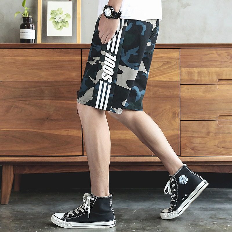 褲子男夏季五分短褲潮流薄款潮牌ins休閑寬松百搭5分中褲迷彩工裝在類目 男裝, 休閒褲中 - 來自Buy2taobao.com提供專業的淘寶代購服務