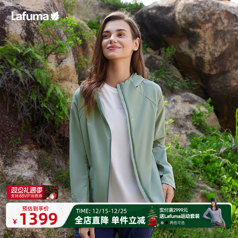 乐飞叶户外女士耐磨防泼水软壳衣