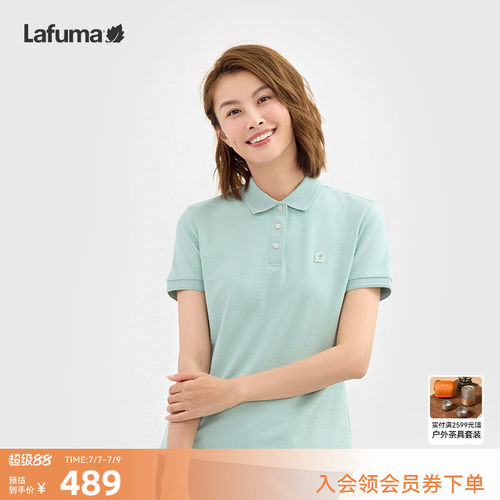 乐飞叶户外翻领POLO衫女