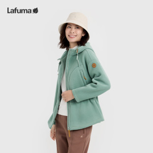 LAFUMA乐飞叶户外秋冬连帽加厚抓绒衣女士保暖运动休闲长袖 外套