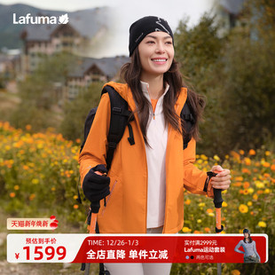 LAFUMA乐飞叶户外秋冬连帽防泼水cordura软壳夹克女运动休闲外套