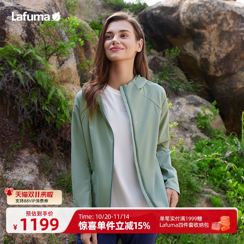 乐飞叶户外女士耐磨防泼水软壳衣